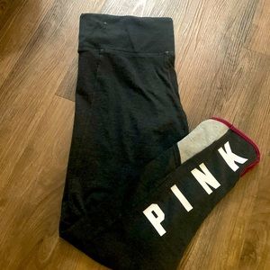 Gray PINK Capri leggings